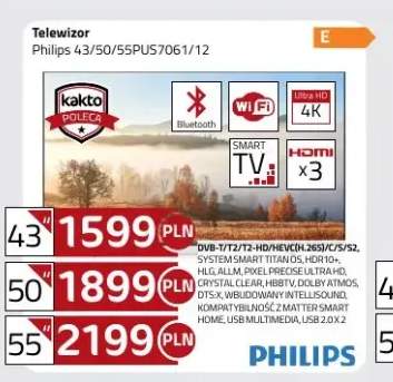 Telewizor Philips 55PUS7061/12 +2 warianty