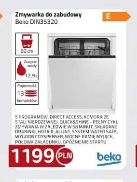 Zmywarka do zabudowy Beko DIN35320